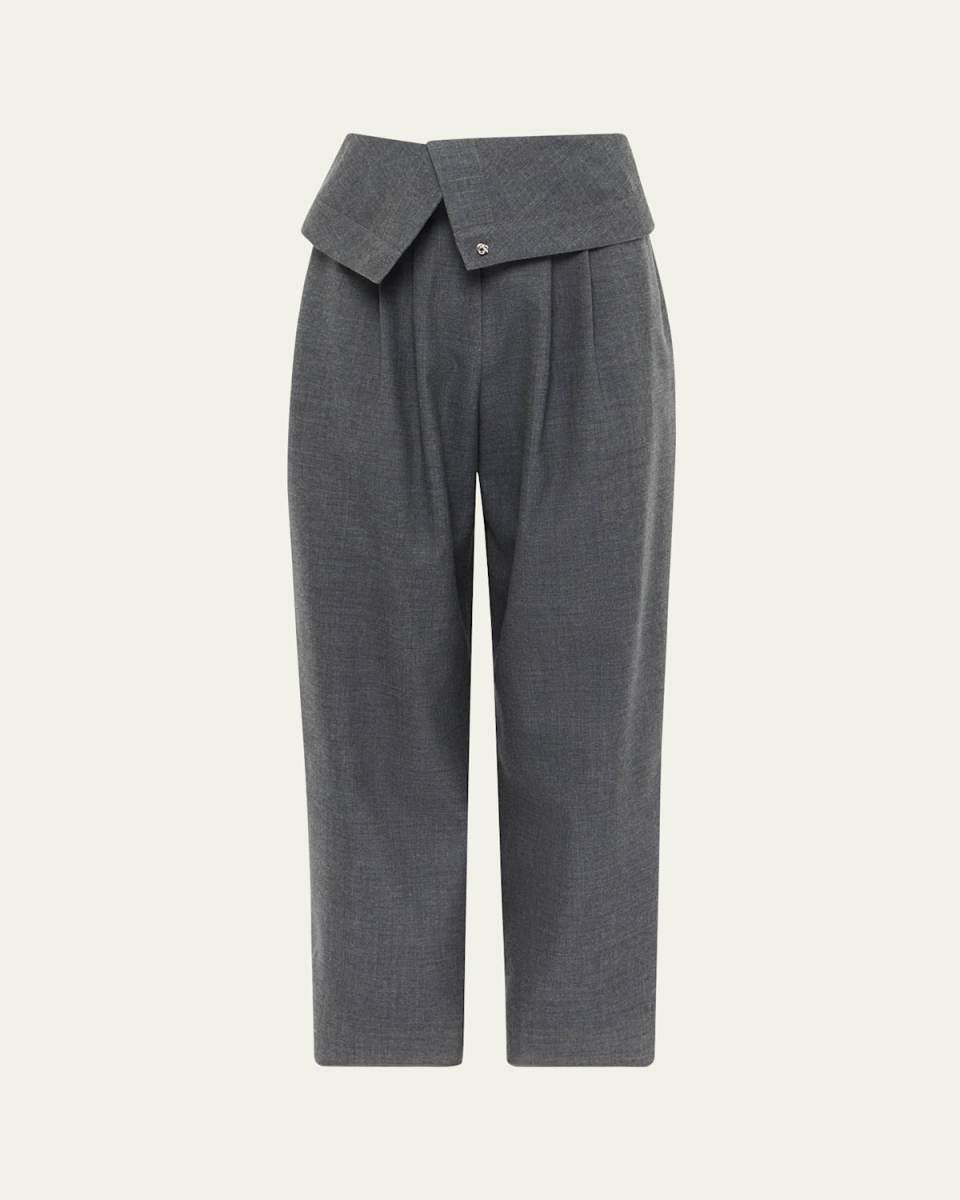 Fold Over Wool Trousers